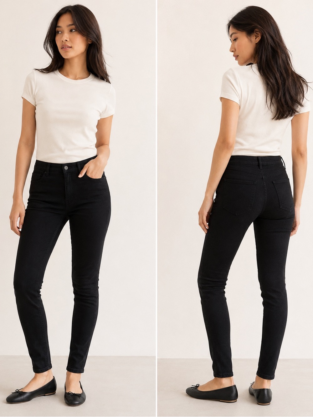 Uniqulo black Skinny Jeans leggings